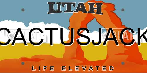 CACTUSJACK Utah License Plate