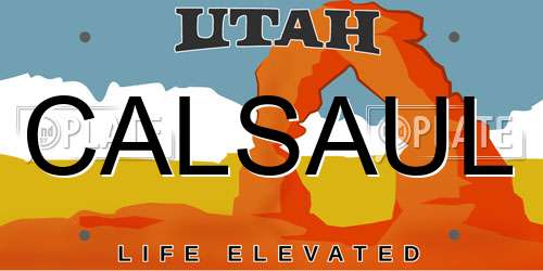 CALSAUL Utah License Plate