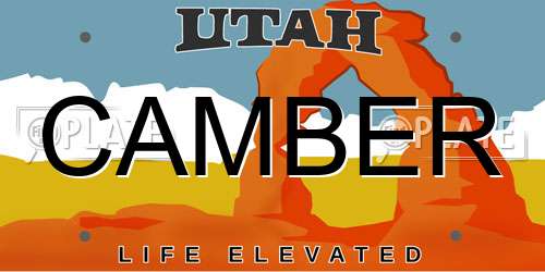 CAMBER Utah License Plate