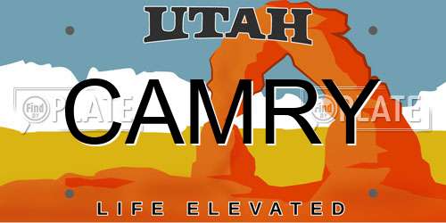 CAMRY Utah License Plate