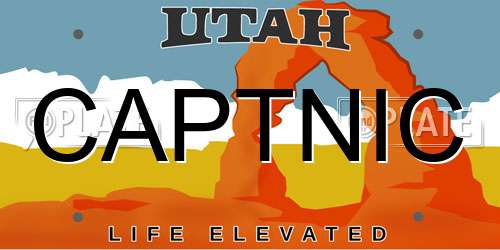 CAPTNIC Utah License Plate