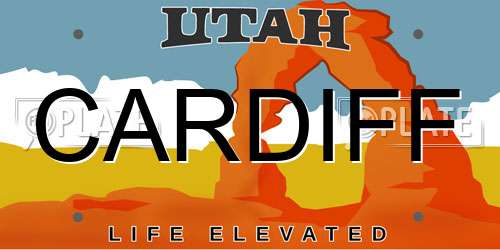 CARDIFF Utah License Plate
