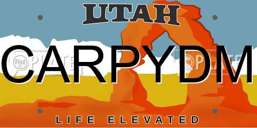 CARPYDM Utah License Plate