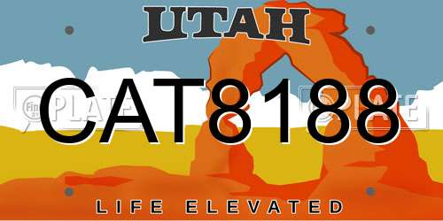 CAT8188 Utah License Plate