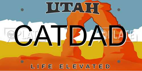 CATDAD Utah License Plate