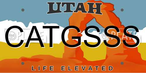 CATGSSS Utah License Plate