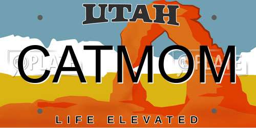 CATMOM Utah License Plate