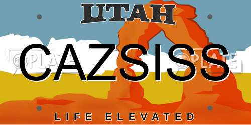 CAZSISS Utah License Plate