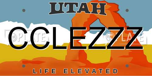 CCLEZZZ Utah License Plate