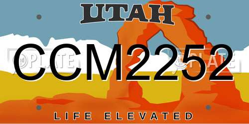 CCM2252 Utah License Plate