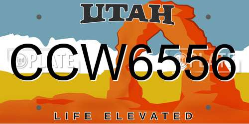 CCW6556 Utah License Plate