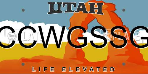 CCWGSSG Utah License Plate