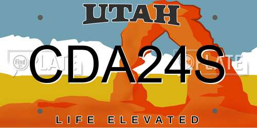 CDA24S Utah License Plate