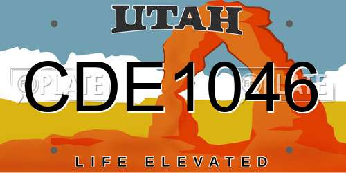 CDE1046 Utah License Plate