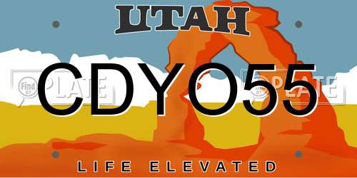 CDYO55 Utah License Plate