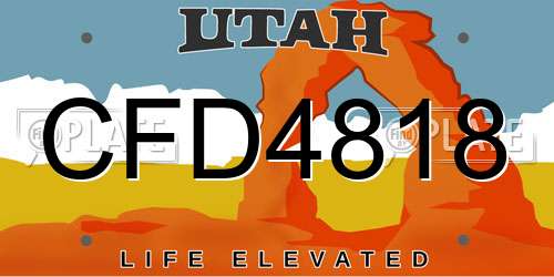 CFD4818 Utah License Plate