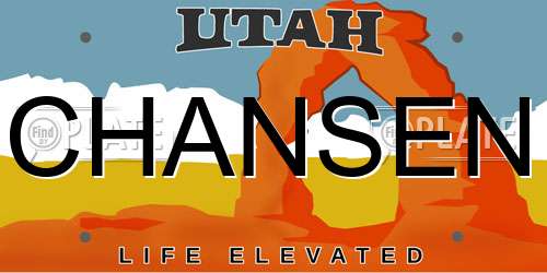 CHANSEN Utah License Plate