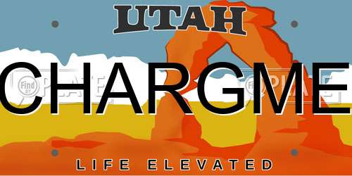 CHARGME Utah License Plate