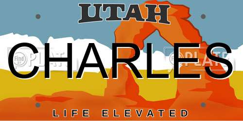 CHARLES Utah License Plate