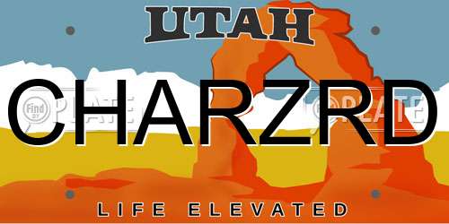 CHARZRD Utah License Plate