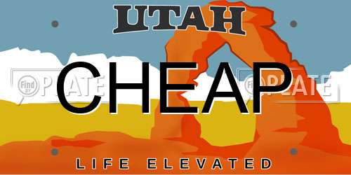 CHEAP Utah License Plate