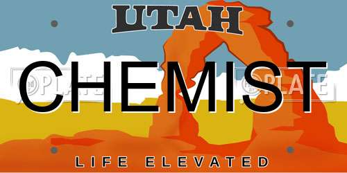 CHEMIST Utah License Plate
