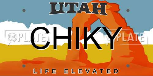 CHIKY Utah License Plate