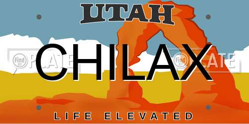 CHILAX Utah License Plate