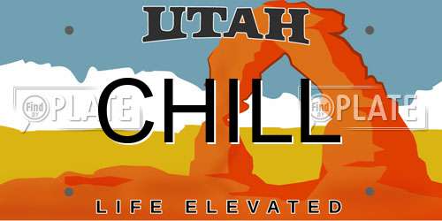CHILL Utah License Plate
