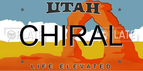 CHIRAL Utah License Plate