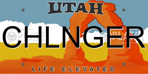 CHLNGER Utah License Plate