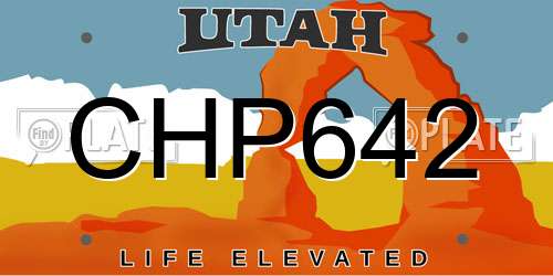 CHP642 Utah License Plate