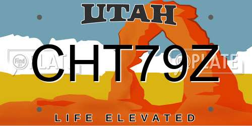 CHT79Z Utah License Plate