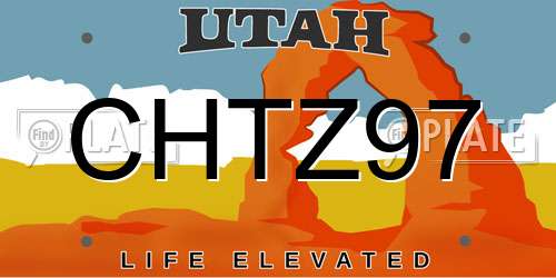 CHTZ97 Utah License Plate
