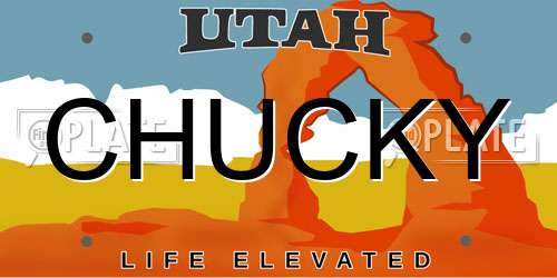 CHUCKY Utah License Plate