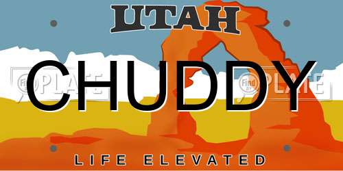 CHUDDY Utah License Plate