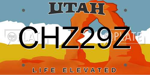 CHZ29Z Utah License Plate