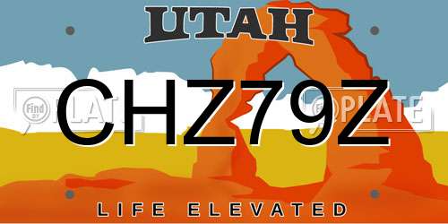 CHZ79Z Utah License Plate