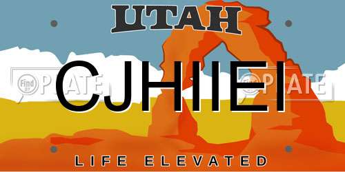 CJHIIEI Utah License Plate