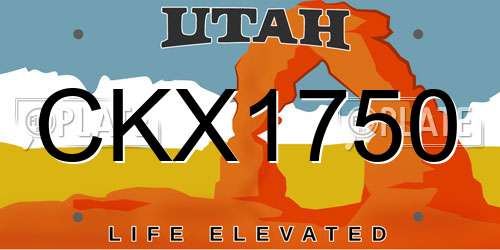 CKX1750 Utah License Plate