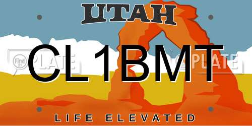 CL1BMT Utah License Plate