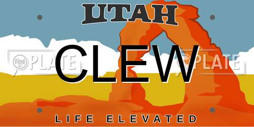 CLEW Utah License Plate