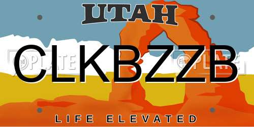 CLKBZZB Utah License Plate