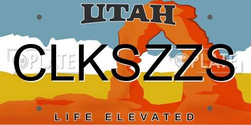 CLKSZZS Utah License Plate
