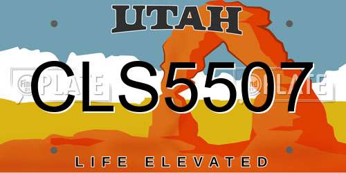 CLS5507 Utah License Plate