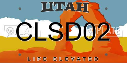 CLSD02 Utah License Plate