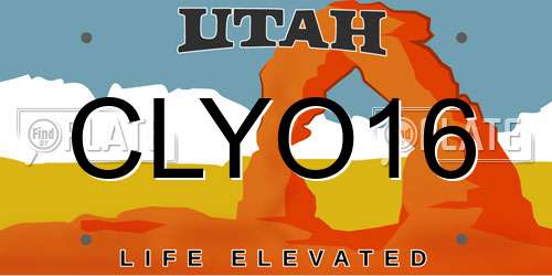 CLYO16 Utah License Plate