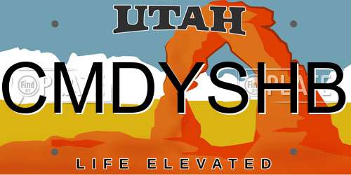 CMDYSHB Utah License Plate