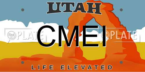CMEI Utah License Plate