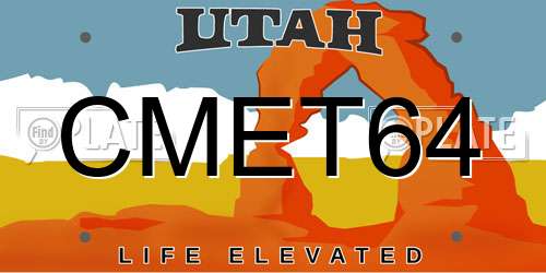 CMET64 Utah License Plate